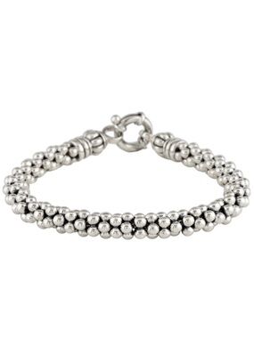 LAGOS Signature Caviar Rope Bracelet in Sterling Silver Size Medium M